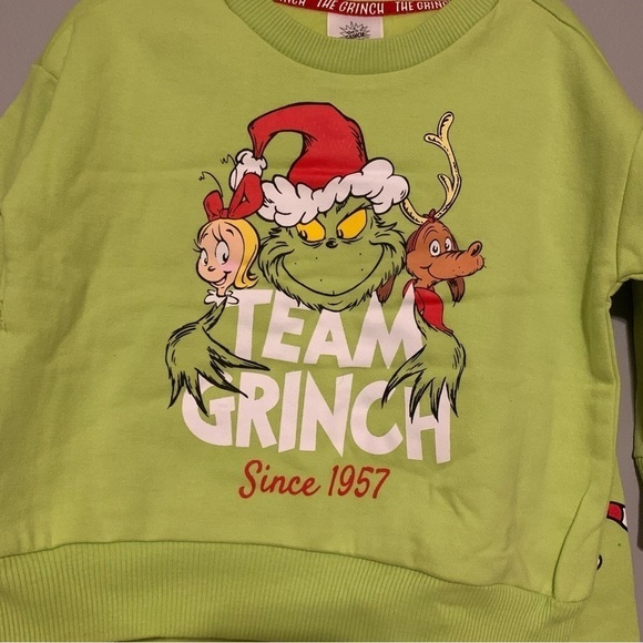 NWT. DR. SEUSS The Grinch Team Grinch Kids Lime Green Set - Picture 3 of 5